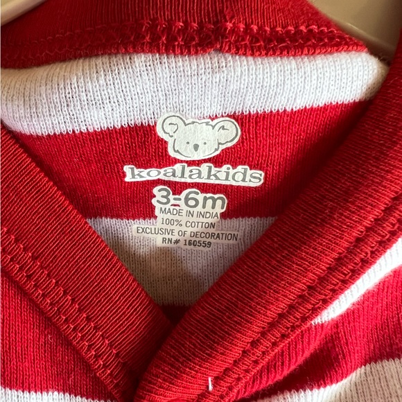 Koalakids NWT 2Pc Boys/Girls My 1St Christmas Size 3-6Mos Color Red, White - Picture 5 of 10